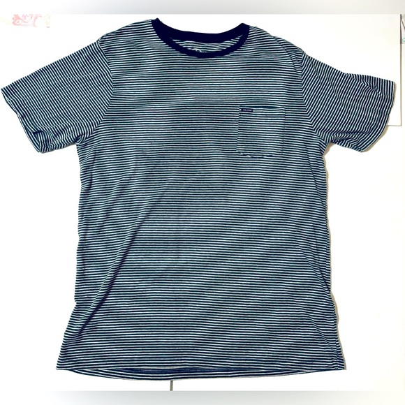 Volcom Men's Large Modern Fit Short Sleeve Striped T-shirt w/Pocket, Logo, sport - Picture 1 of 9